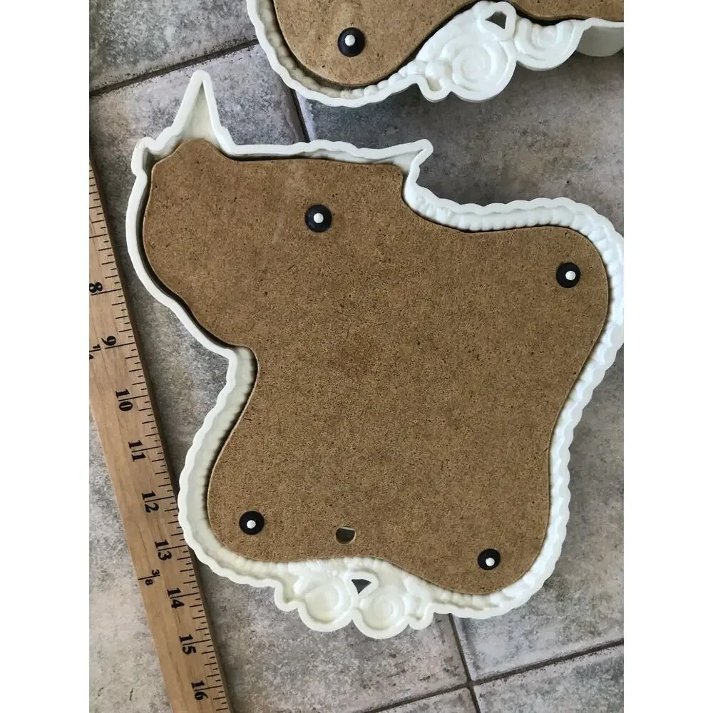 Vintage lovebird mirrors white dove wall decor Faux Wicker Kitschy Set Plastic